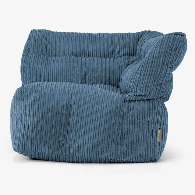 Modulares Sofa Sitzsack, Linkes Eckteil - Cord Marineblau 01