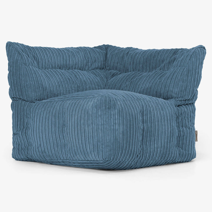 Modulares Sofa Sitzsack, Linkes Eckteil - Cord Marineblau 02