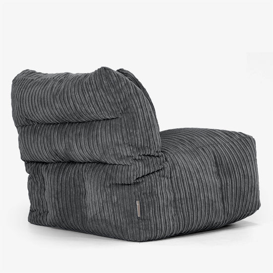 Modulares Sofa Sitzsack, Linkes Eckteil - Cord Schwarz 03