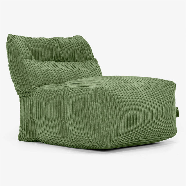 Modulares Sofa Sitzsack, Mittelteil - Cord Nadelwaldgrün 01