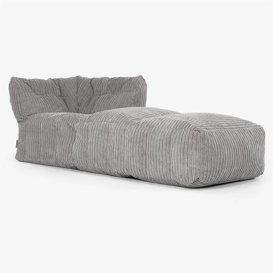 Modulares Sofa Sitzsack, Rechte Chaiselongue - Cord Graphitgrau 01