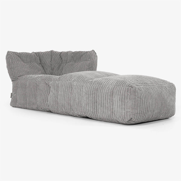 Modulares Sofa Sitzsack, Rechte Chaiselongue - Cord Graphitgrau 01