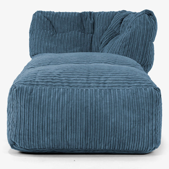 Modulares Sofa Sitzsack, Rechte Chaiselongue - Cord Marineblau 02