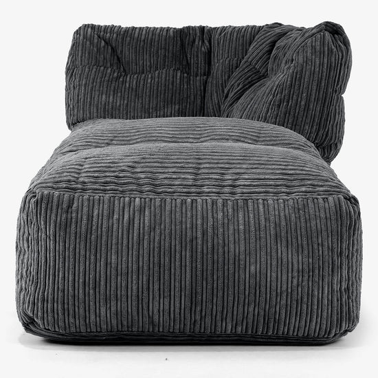 Modulares Sofa Sitzsack, Rechte Chaiselongue - Cord Schwarz 02