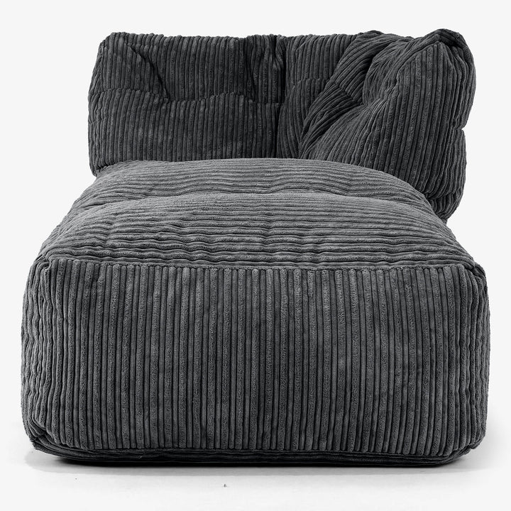 Modulares Sofa Sitzsack, Rechte Chaiselongue - Cord Schwarz 02