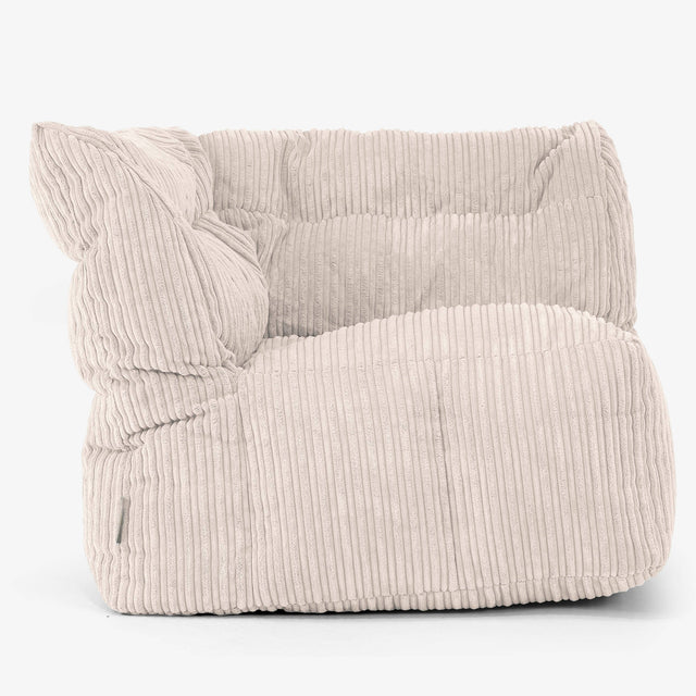 Modulares Sofa Sitzsack, Rechtes Eckteil - Cord Elfenbein 01