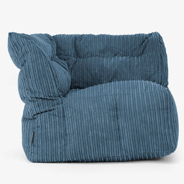 Modulares Sofa Sitzsack, Linkes Eckteil - Cord Marineblau