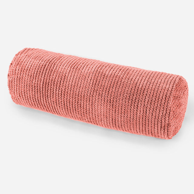 Nackenrolle Dekokissen / Sofa Kissenbezug 20 x 55cm - Pom-Pom Kürbisorange 01