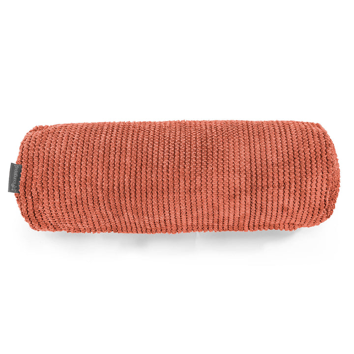 Nackenrolle Dekokissen / Sofa Kissenbezug 20 x 55cm - Pom-Pom Kürbisorange 02