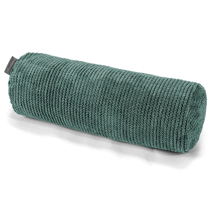 Lounge Pug Nackenrolle Dekokissen / Sofa Kissenbezug 20 x 55cm Waffle Cord Moosgrün– Big Bertha Original DE