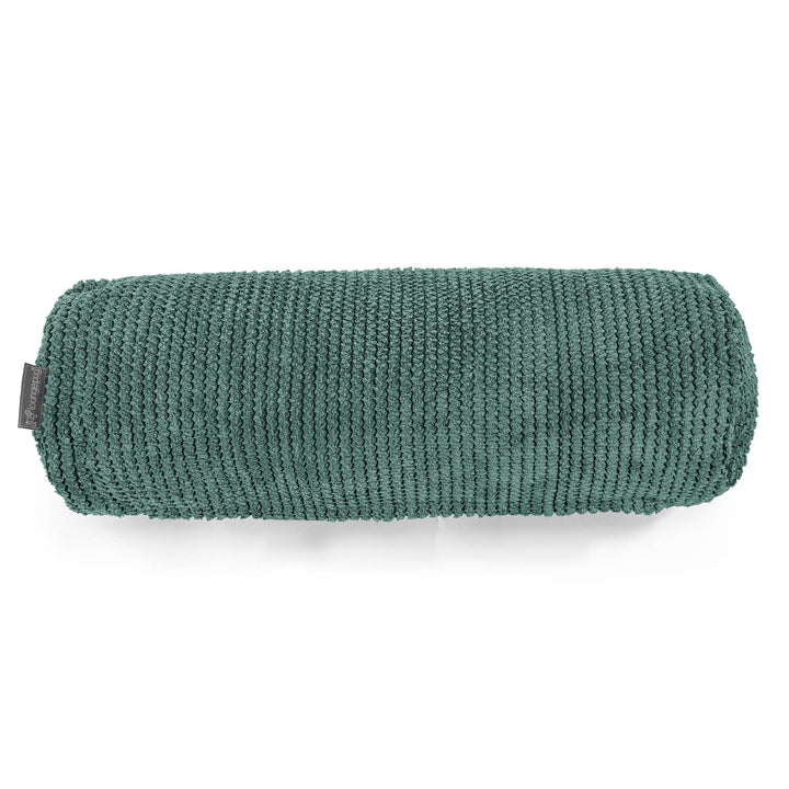 Lounge Pug Nackenrolle Dekokissen / Sofa Kissenbezug 20 x 55cm Waffle Cord Moosgrün– Big Bertha Original DE