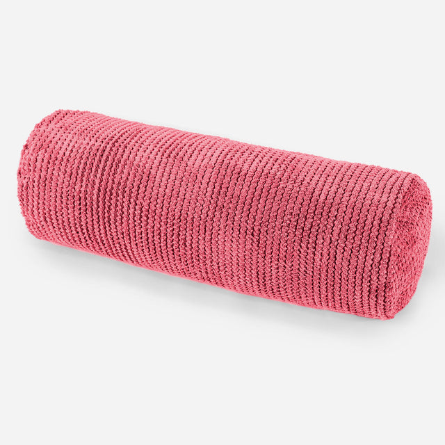 Nackenrolle Dekokissen / Sofa Kissenbezug 20 x 55cm - Pom-Pom Pastellrot 01