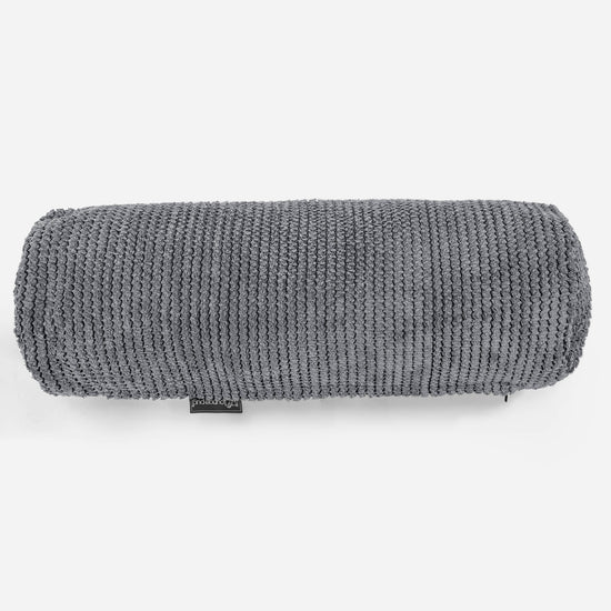 Nackenrolle Dekokissen / Sofa Kissenbezug 20 x 55cm - Pom-Pom Schwarz 02