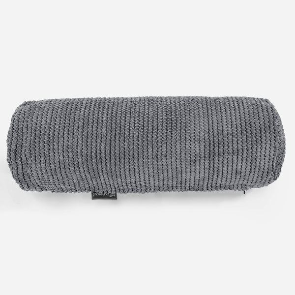 Nackenrolle Dekokissen / Sofa Kissenbezug 20 x 55cm - Pom-Pom Schwarz 01