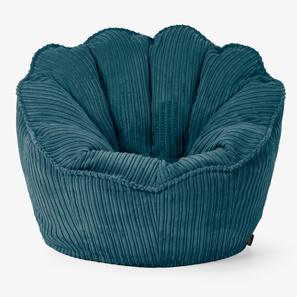 Natalia Sacco Sitzsack Stuhl - Cord Blaugrün 01