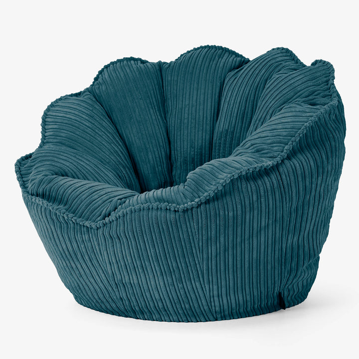 Natalia Sacco Sitzsack Stuhl - Cord Blaugrün 02