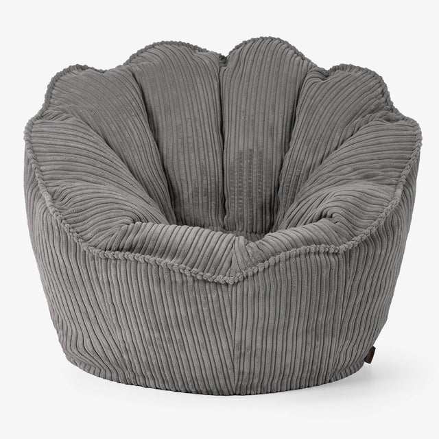 Natalia Sacco Sitzsack Stuhl - Cord Graphitgrau 01