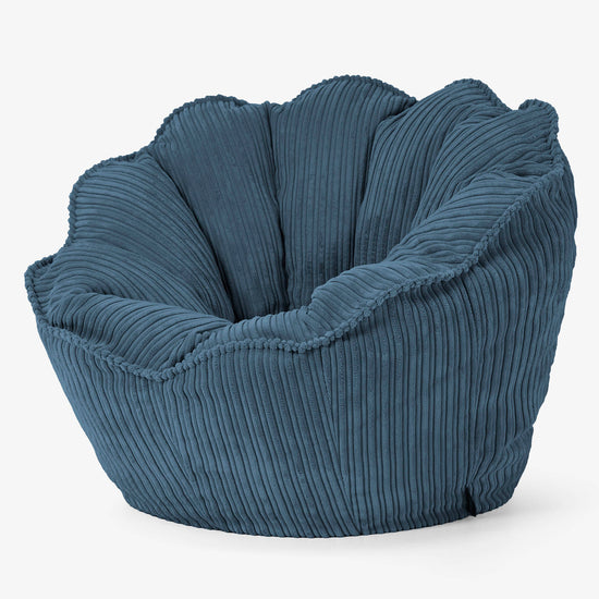 Natalia Sacco Sitzsack Stuhl - Cord Marineblau 02