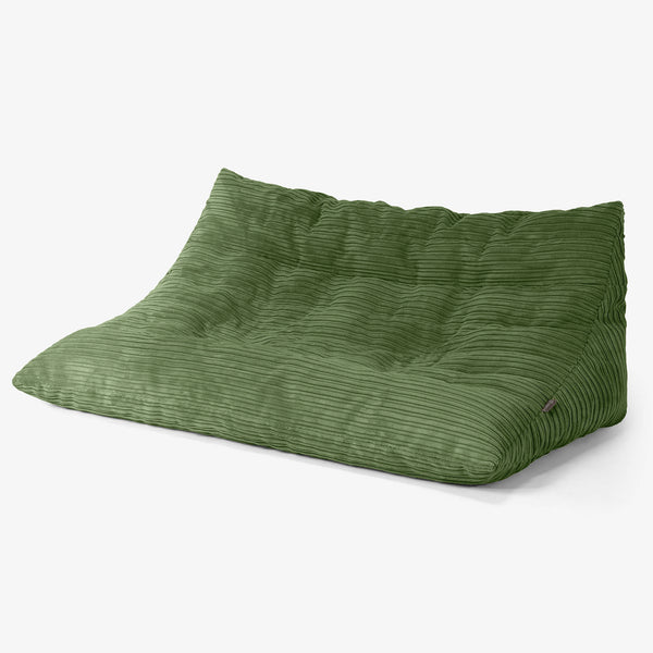 Noah Sitzsack-Bodensofa - Cord Nadelwaldgrün 01