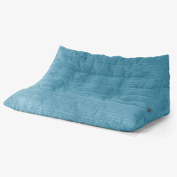 Noah Sitzsack-Bodensofa - Cord Türkis 01