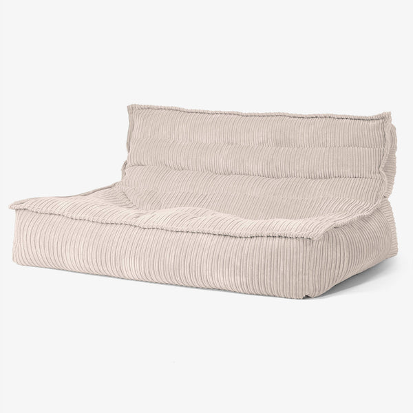 Lounge Pug Oliver Sitzsack Bodensofa Cord Elfenbein– Big Bertha Original DE