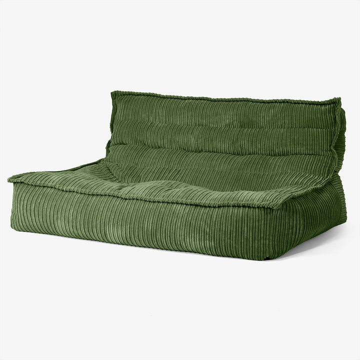 Lounge Pug Oliver Sitzsack Bodensofa Cord Nadelwaldgruen– Big Bertha Original DE