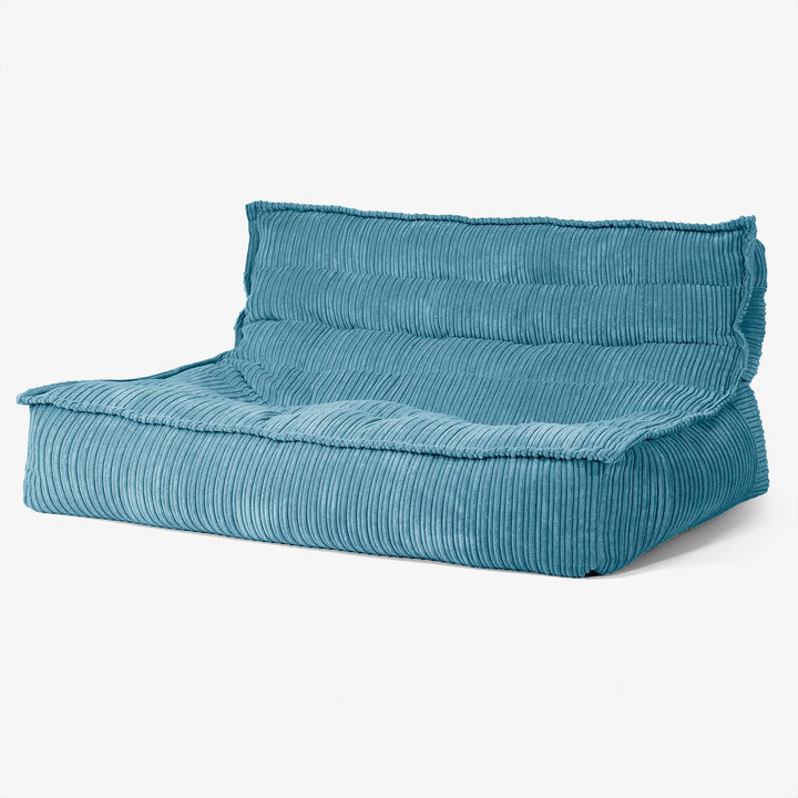 Lounge Pug Oliver Sitzsack Bodensofa Cord Tuerkis– Big Bertha Original DE