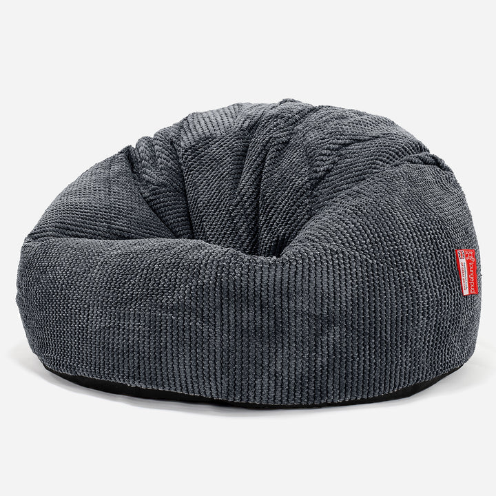 Klassischer Sitzsack Sessel - Pom-Pom Schwarz 01