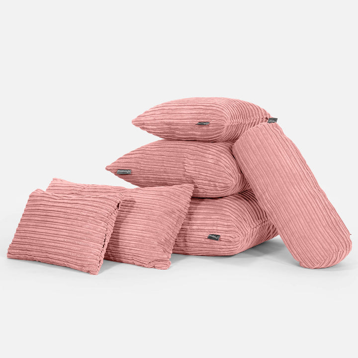 Riesen Dekokissen / Sofa Kissenbezug 40 x 70cm - Cord Pfirsich 04