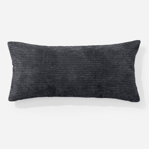 Riesen Dekokissen / Sofa Kissenbezug 40 x 70cm - Pom-Pom Schwarz 01