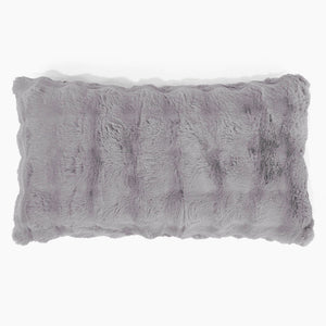 Riesen Dekokissen / Sofa Kissenbezug 40 x 70cm - Bubble Pelz Grau