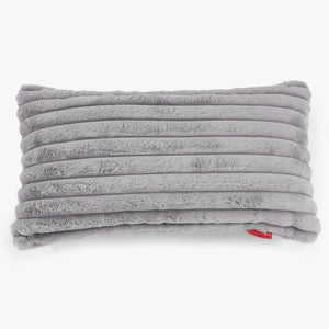 Riesen Dekokissen / Sofa Kissenbezug 40 x 70cm - Ultra Plüsch Cord Grau