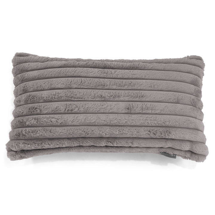 Lounge Pug Riesen Kissen 40 x 70cm Ultra Plüsch Cord Grau– Big Bertha Original DE