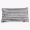 Riesen Dekokissen / Sofa Kissenbezug 40 x 70cm - Ultra Plüsch Cord Grau 01