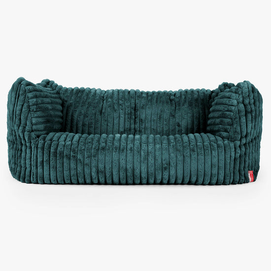 Ruben Sitzsack Sofa - Ultra Plüsch Cord Blaugrün 01