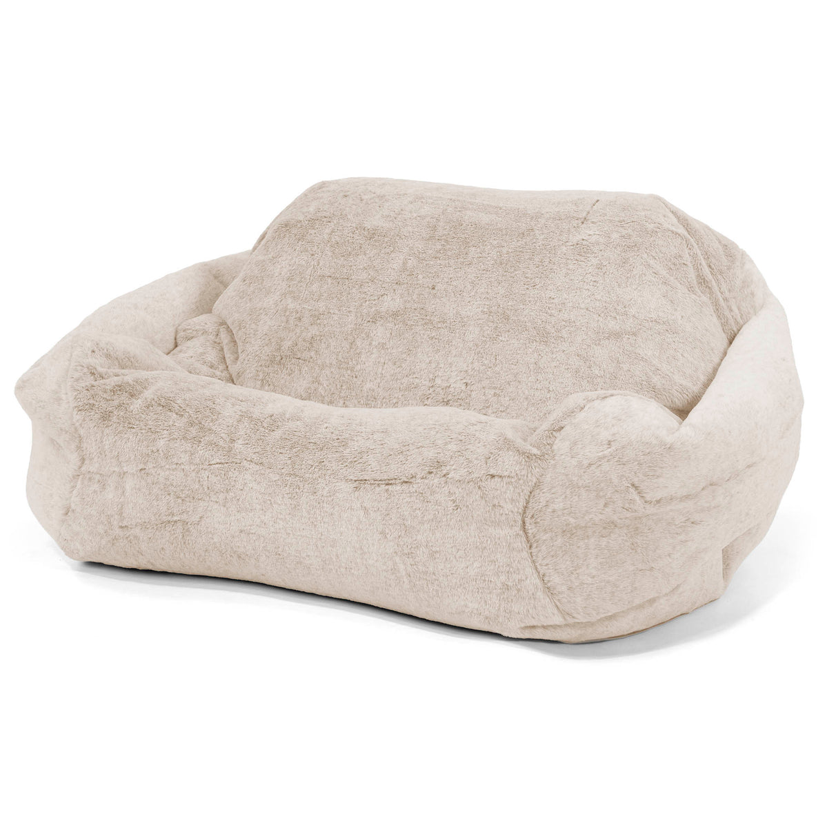 Bubble Sitzsack Sofa - Kaninchen Kunstfell Goldbraun