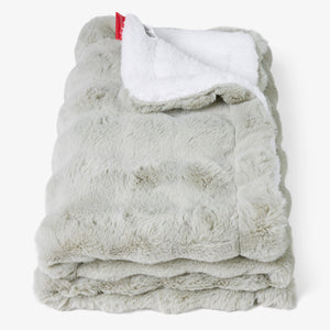 Lounge Pug Sherpa-Decke Bubble Pelz Nerzfarben Kuscheldecke Tagesdecke– Big Bertha Original DE