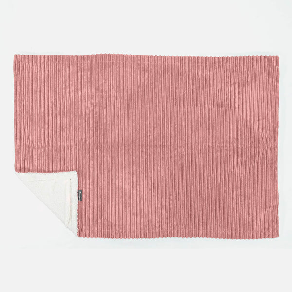 Sherpa-Decke - Cord Pfirsich 01
