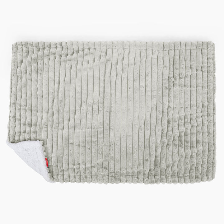 Sherpa-Decke - Ultra Plüsch Cord Salbeigrün 03