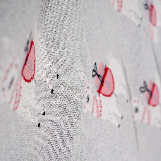 Kuscheldecke / Tagesdecke - Gestrickte Lama 02