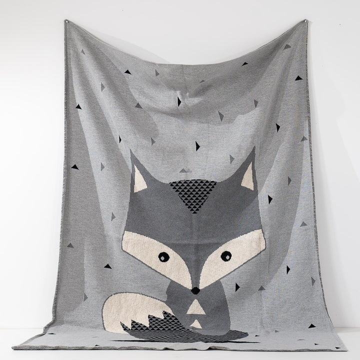 Kuscheldecke / Tagesdecke - Gestrickte Solo Fuchs 01