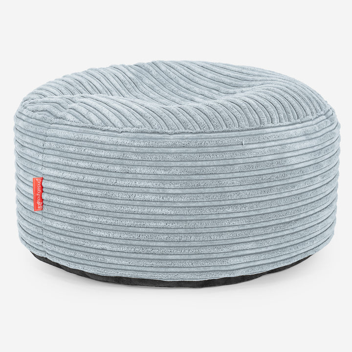 Sitzhocker mit Tablett - Cord Baby Blau 02
