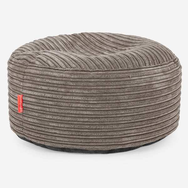 Sitzhocker mit Tablett - Cord Beigegrau 01