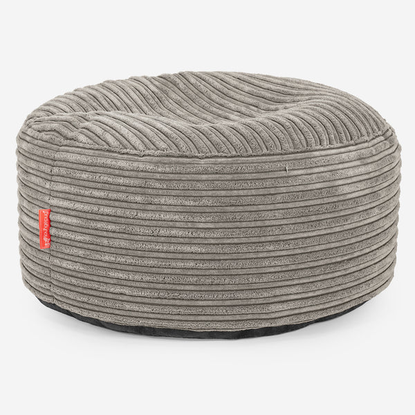 Sitzhocker mit Tablett - Cord Nerzfarben 01