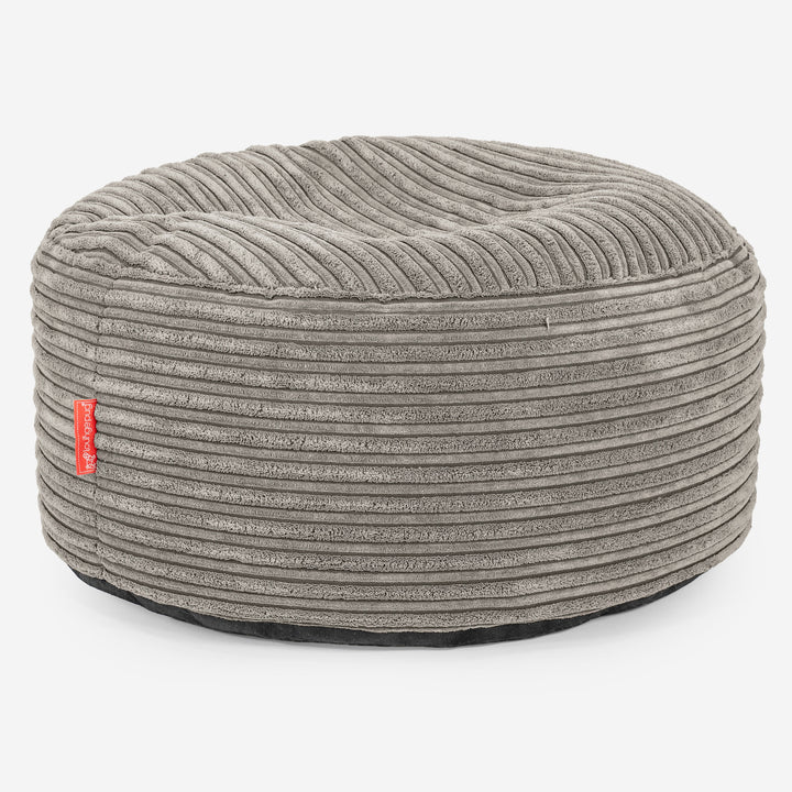 Sitzhocker mit Tablett - Cord Nerzfarben 02