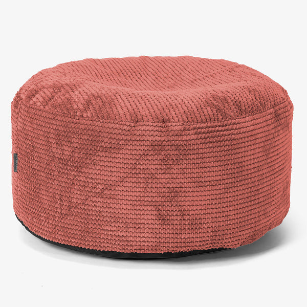 Sitzhocker mit Tablett - Pom-Pom Kürbisorange 01
