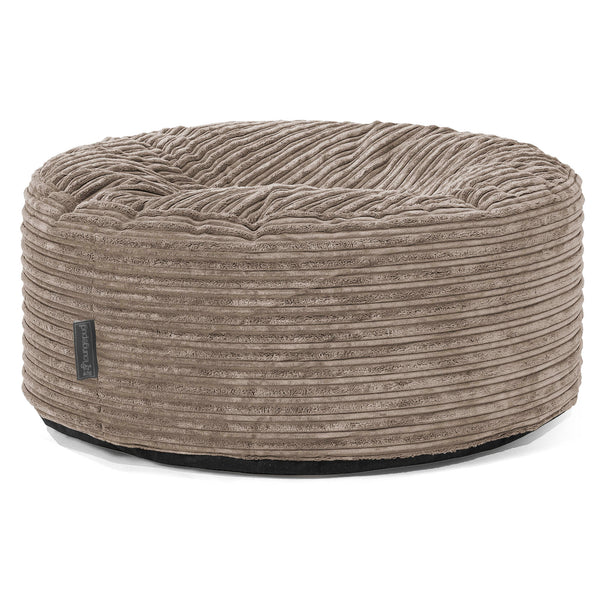 Sitzhocker Pouf - Cord Beigegrau 01