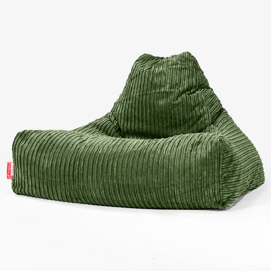 Sitzsack Lounge Sessel - Cord Nadelwaldgrün 01