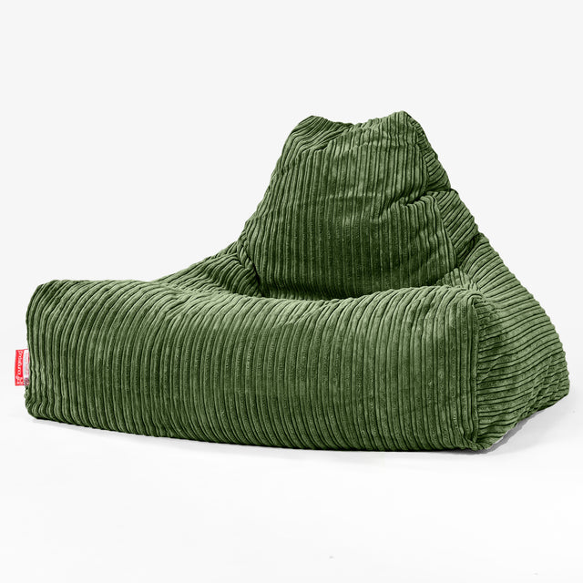 Sitzsack Lounge Sessel - Cord Nadelwaldgrün 01