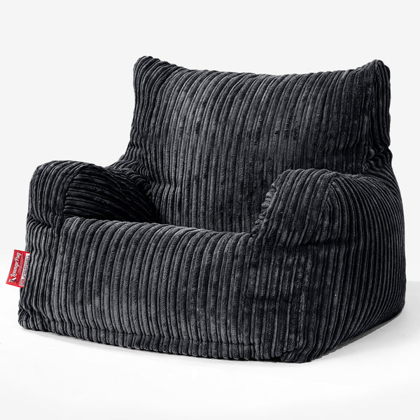 Josephine Sitzsack Ohrensessel - Cord Schwarz 01